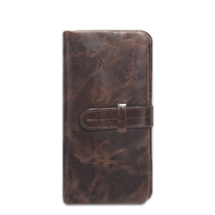 Vintage Genuine Leather Long Wallet for Men