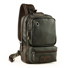 Men's Futuristic Style Leather Backpack