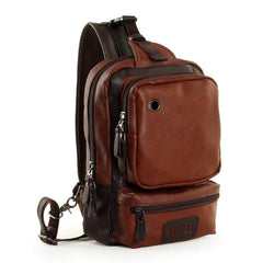 Men's Futuristic Style Leather Backpack