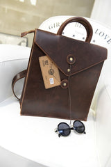 Men's Retro Leather Backpack