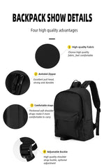 Men's Black Casual Backpack