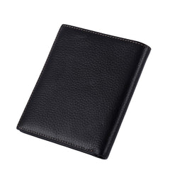 Vertical/Horizontal Casual Leather Wallet for Men