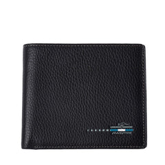 Vertical/Horizontal Casual Leather Wallet for Men