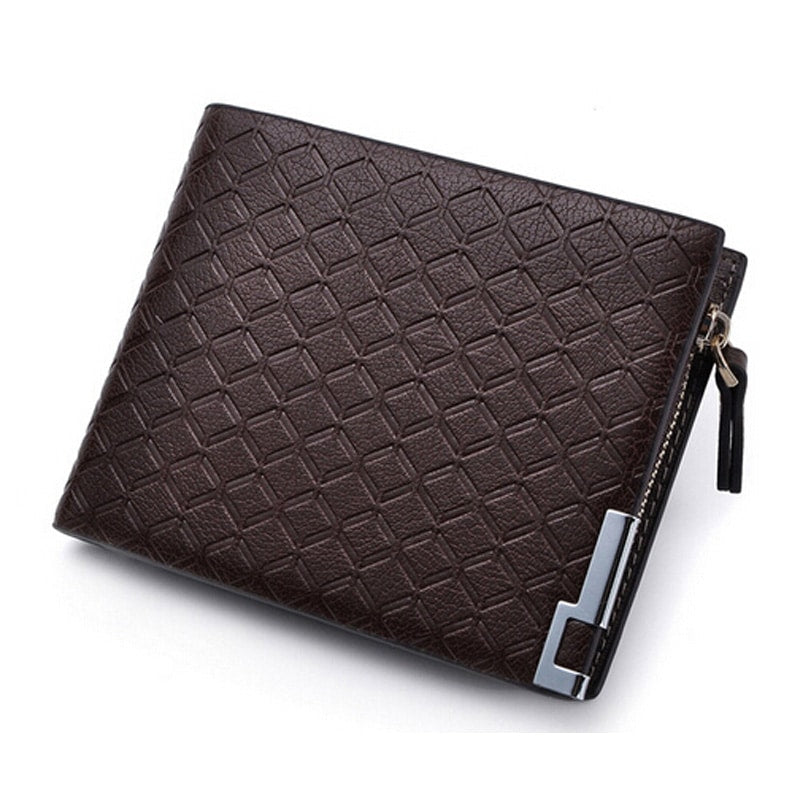 Fashion Geometric PU Leather Men's Wallet