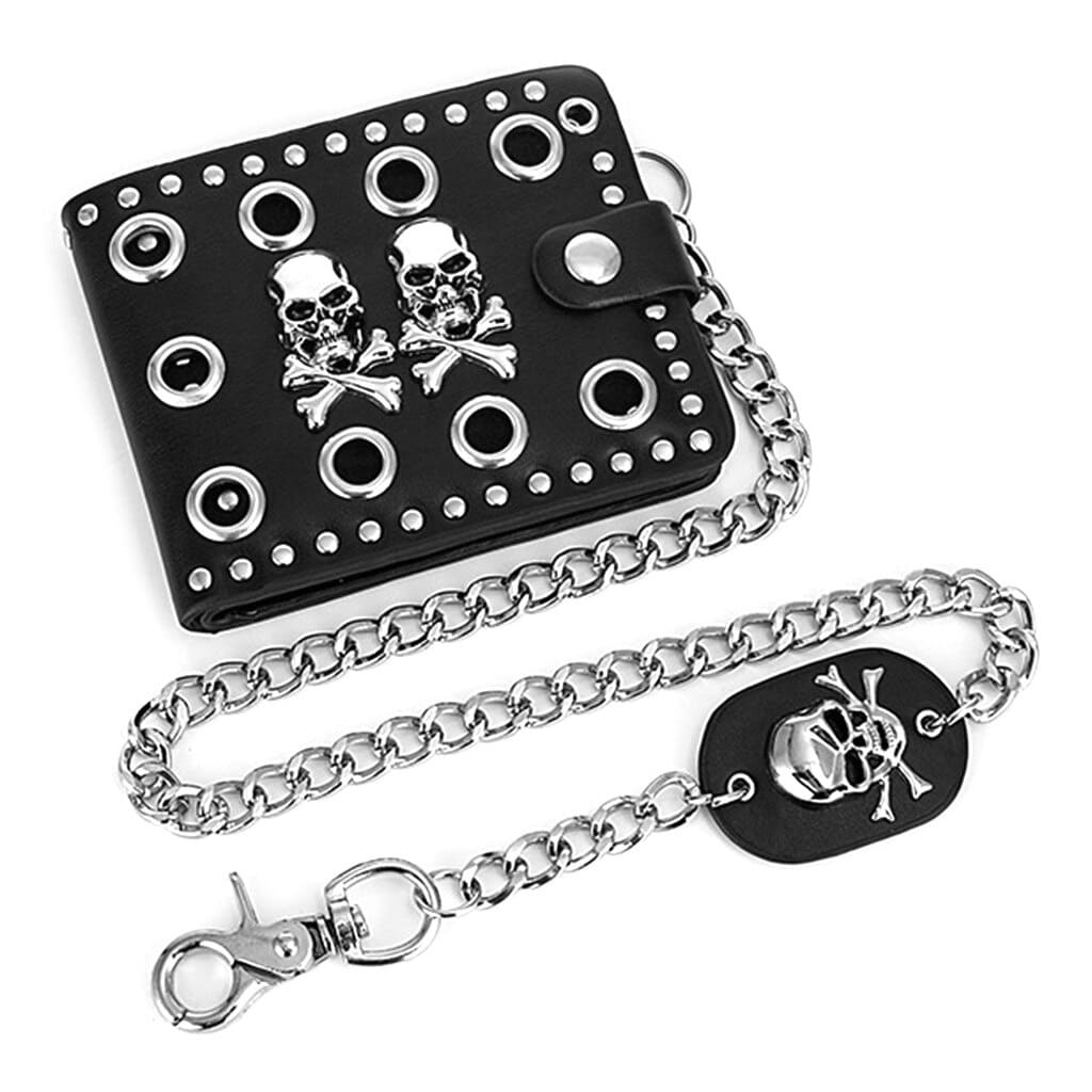 Men's Pirate Skull Chain Wallet