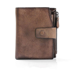Casual Vintage Style Genuine Leather Men's Wallet