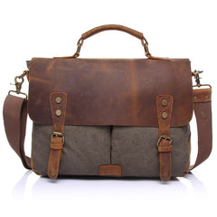 Men's Vintage Canvas Briefcase
