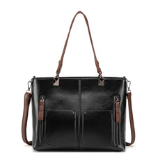 Women's Multipocket Eco-Leather Tote Bag