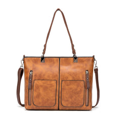 Women's Multipocket Eco-Leather Tote Bag