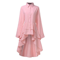 Women's Ruffled Asymmetrical Blouse