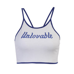 Women's Vintage Crop Top with Letter
