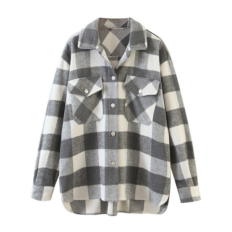 Women's Plaid Printed Vintage Shirt