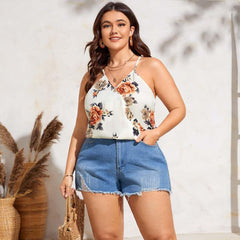Plus Size Floral Print Cami Top