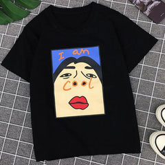 I Am Cool Printed Crop Top