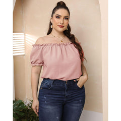 Off-Shoulder Tee with Puff Sleeves