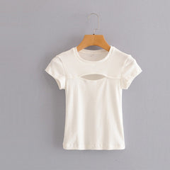 Women's T-Shirt Round Neck Short Sleeved T-Shirt