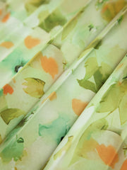 Greeness Floral Zippered Pleat Long Dress