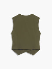 Made For You Asymmetric Buttoned Vest