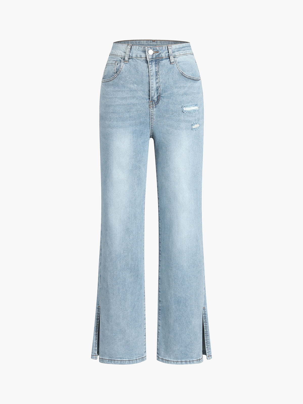 Split Straight Leg Pants