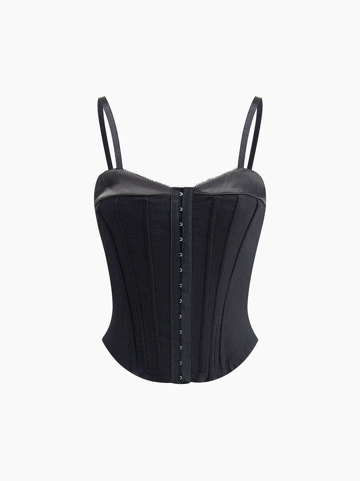Solid Corset Detail Cami Top