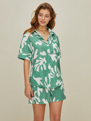 Casual Print Shorts Set
