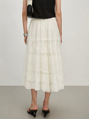 Lace Semi-Sheer Skirt