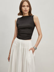 Backless Lace-Up Tank Top