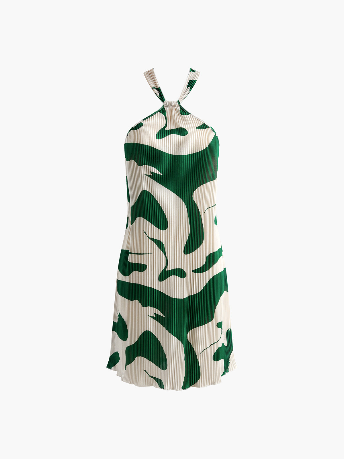 Casual Printed Halter Sleeveless Short Dress