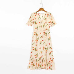 Casual Floral Printed Dress for Women