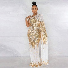 Embroidered Sexy Evening Dress