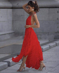 High Waist Asymmetrical Dress for Women