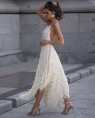 High Waist Asymmetrical Dress for Women