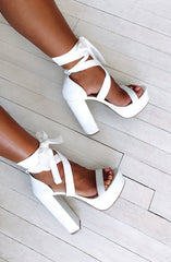 Danica Block Heels - White