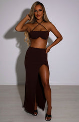Mariana Maxi Skirt - Chocolate