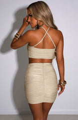 Reyna Mini Skirt - Gold Sparkle