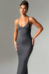 Zelda Maxi Dress - Charcoal
